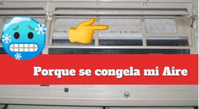 Aire acondicionado con escarcha en la unidad interior